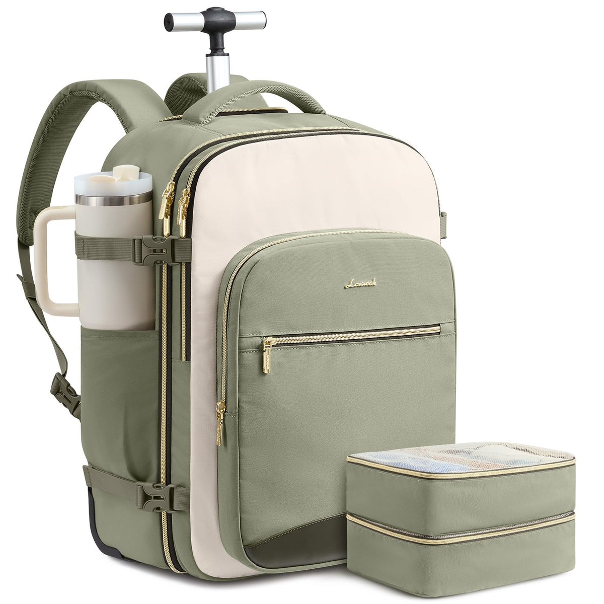 Carry-On Travel Backpack with Personal Item Design