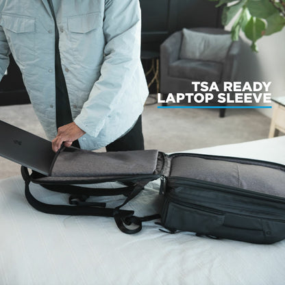 30L Expandable Travel Backpack with Laptop Sleeve
