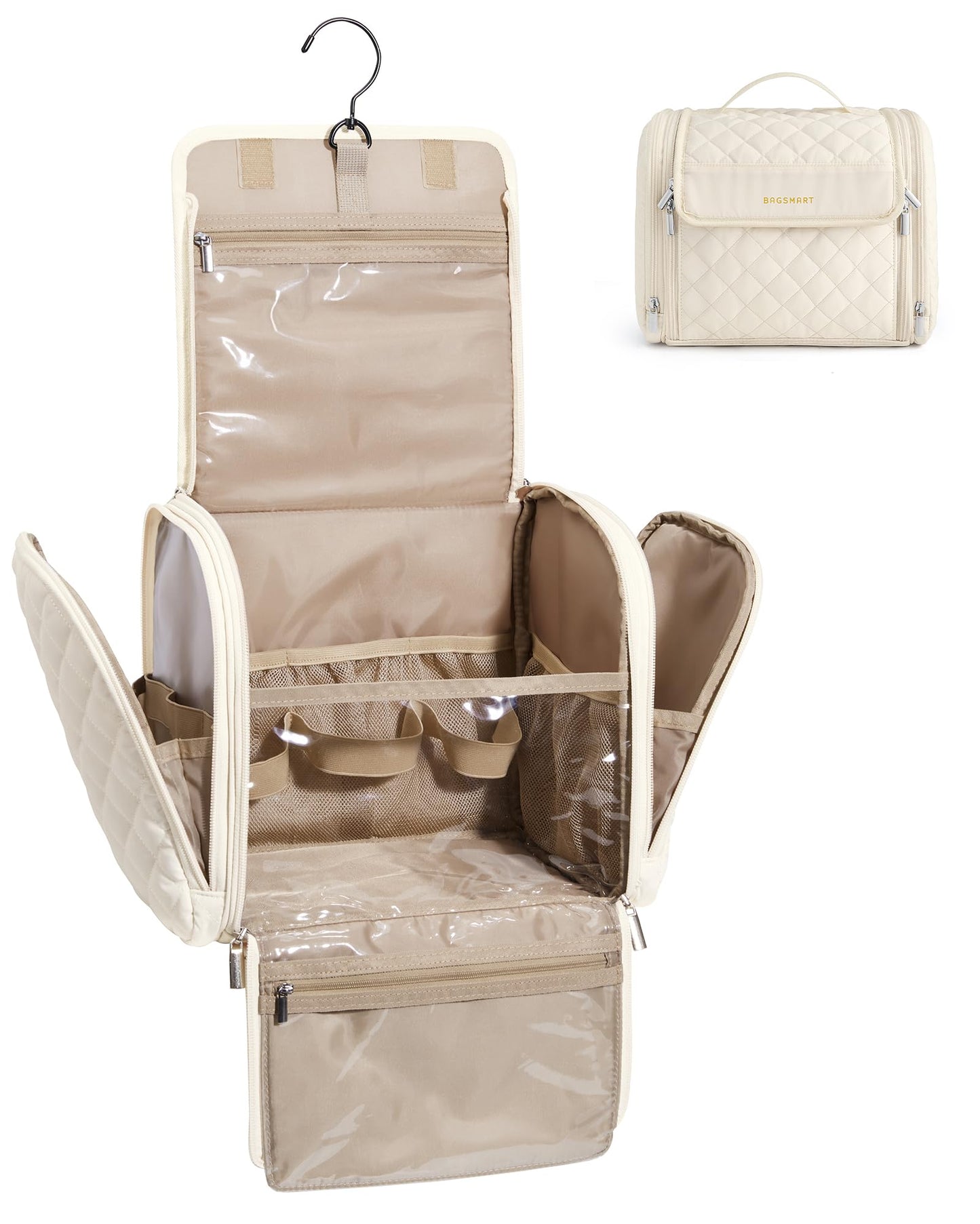 Hanging Travel Toiletry Bag with Water-Resistant Design