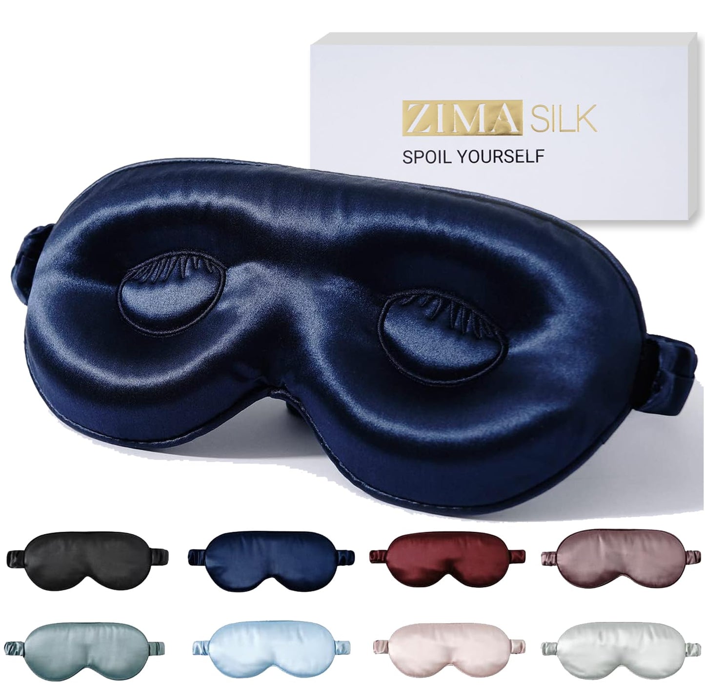 Mulberry Silk Sleep Mask with 3D Contoured Cups·