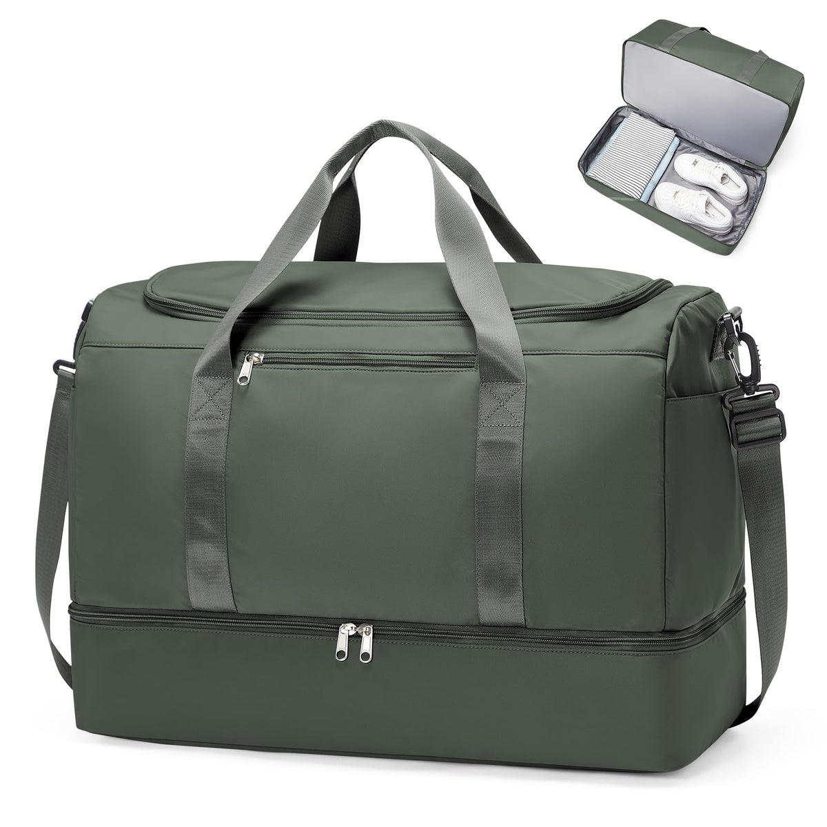 Large Weekender Bag with Shoe Compartment