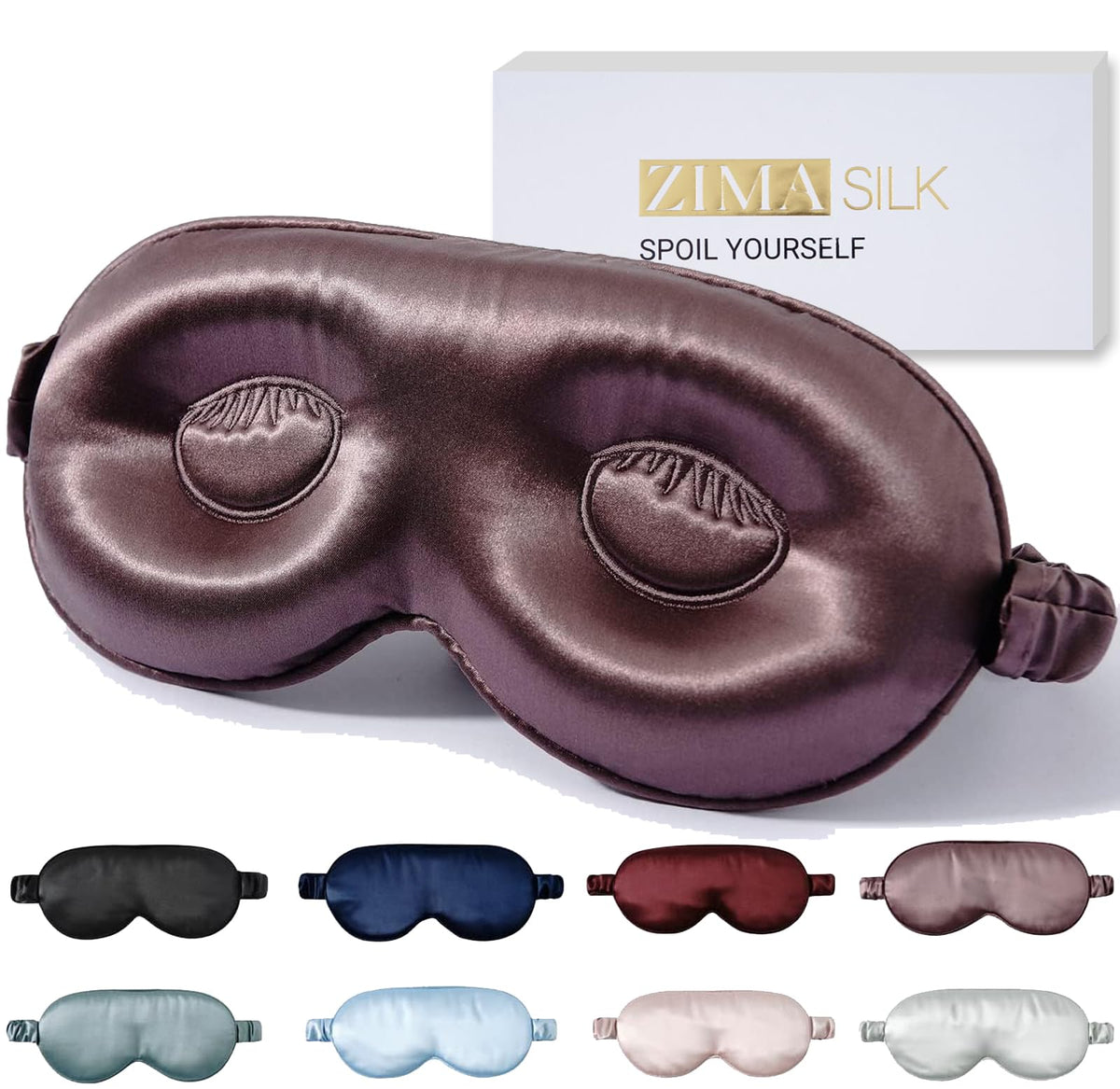 Mulberry Silk Sleep Mask with 3D Contoured Cups·