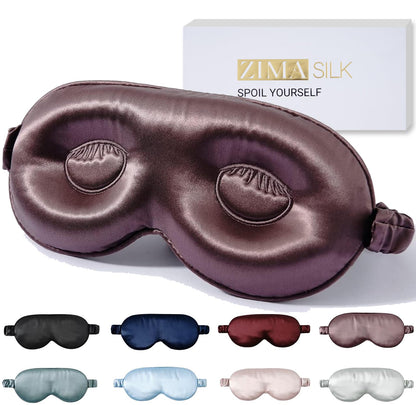 Mulberry Silk Sleep Mask with 3D Contoured Cups·