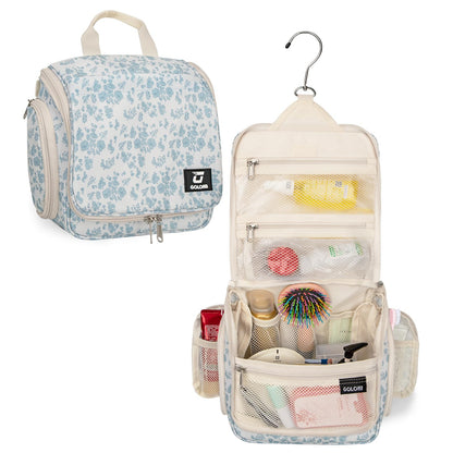 Hanging Toiletry Bag with 10-Compartment Organizer