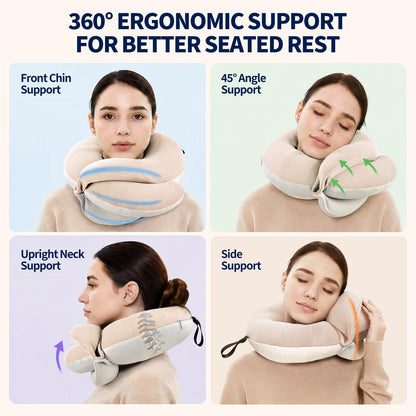 Kids Travel Neck Pillow with Chin Support