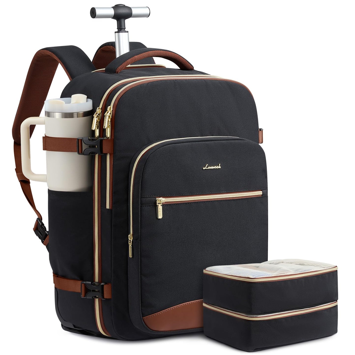 Carry-On Travel Backpack with Personal Item Design