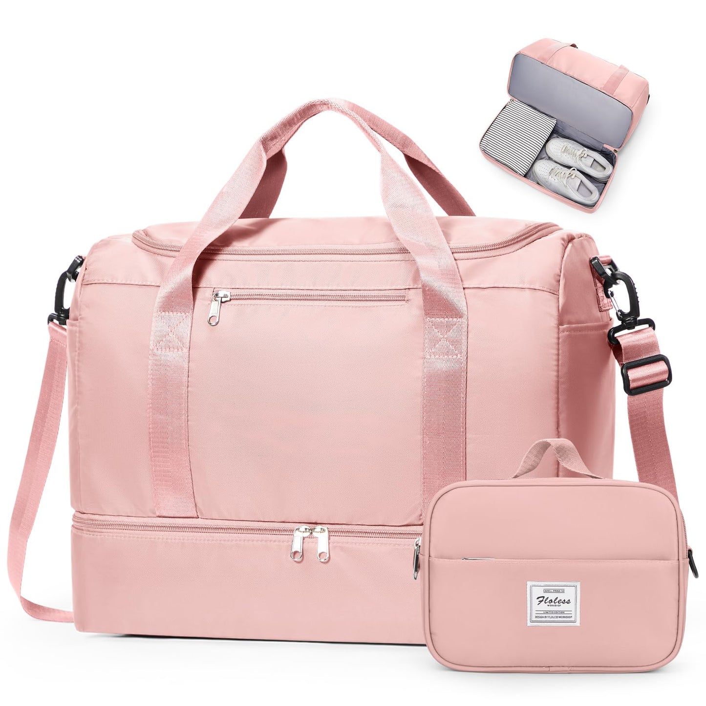 Large Weekender Bag with Shoe Compartment