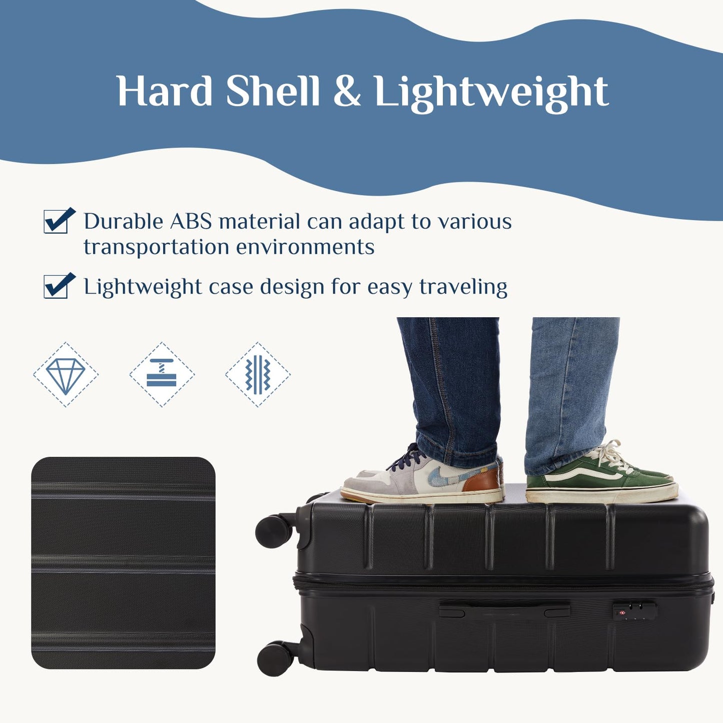 Hardside Luggage Set with Spinner Wheels and TSA Lock