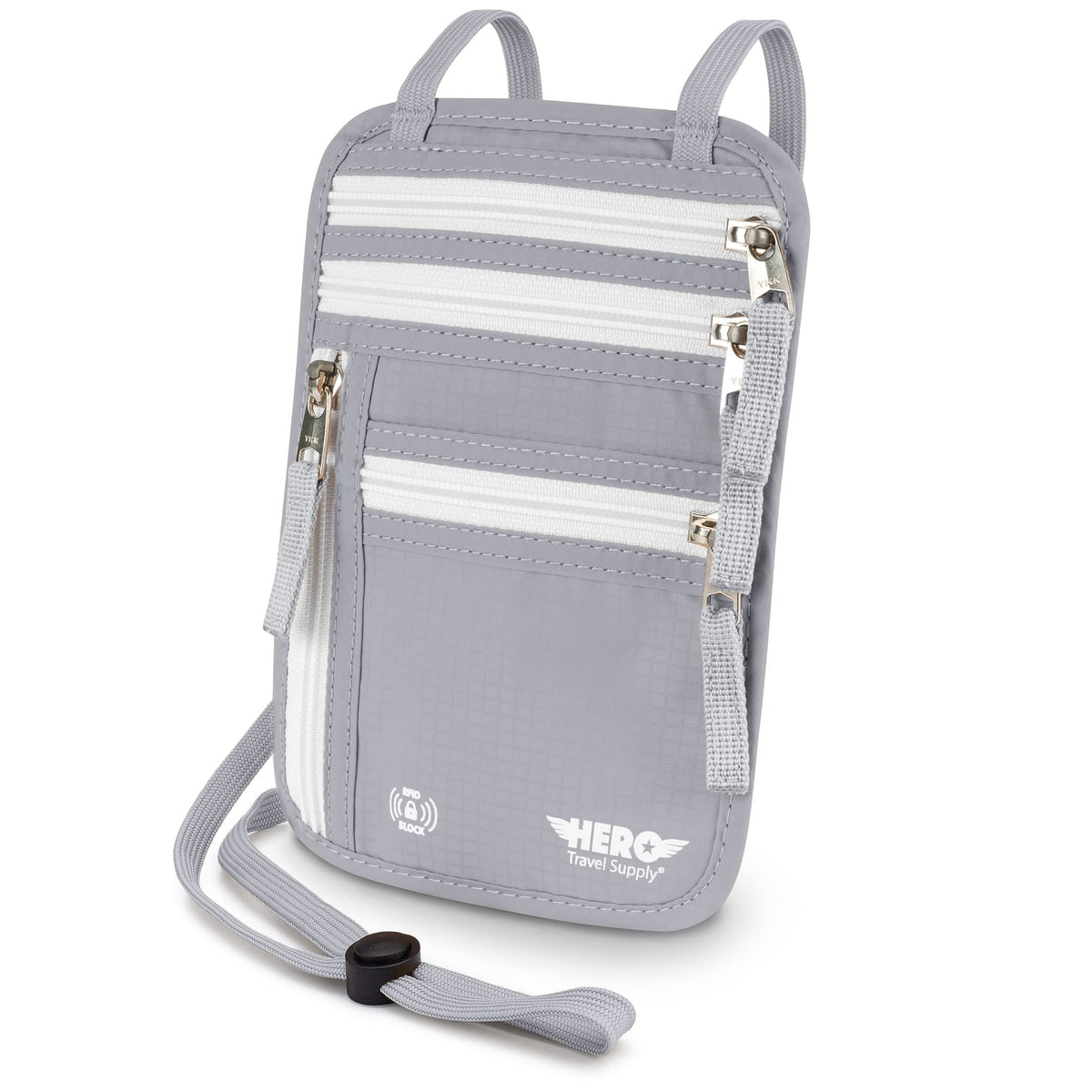 RFID Travel Neck Wallet with Concealed Passport Holder