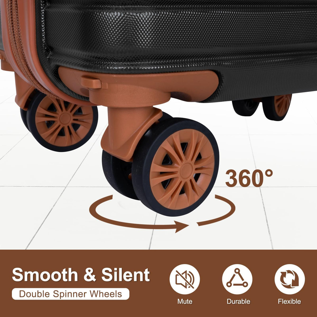 28-Inch Hardside Checked Luggage with Dual Spinners