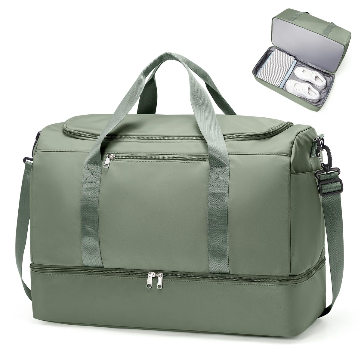Large Weekender Bag with Shoe Compartment