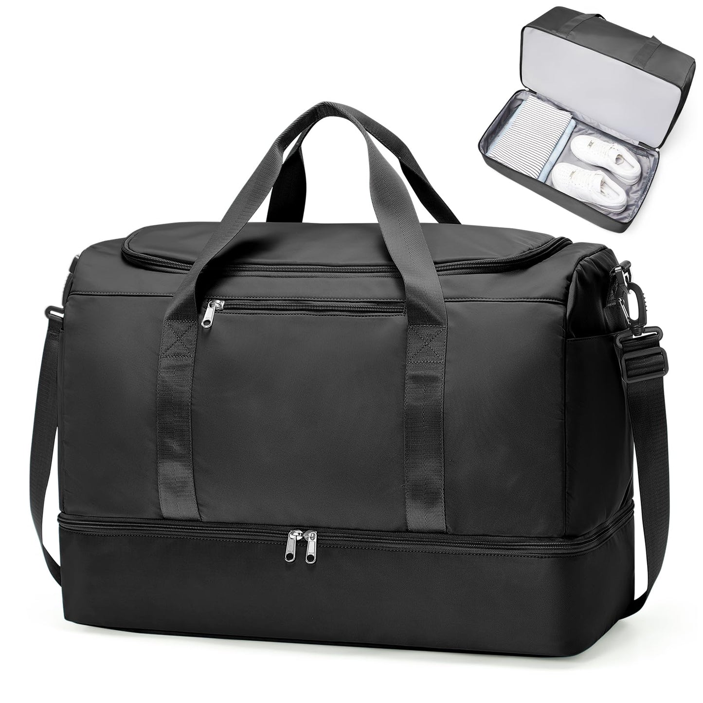 Large Weekender Bag with Shoe Compartment