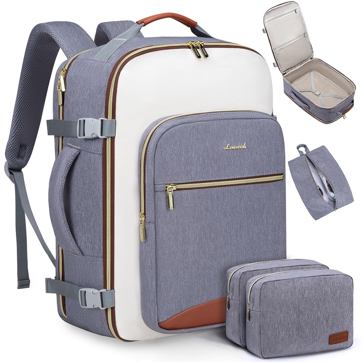 Carry-On Travel Backpack with Personal Item Design