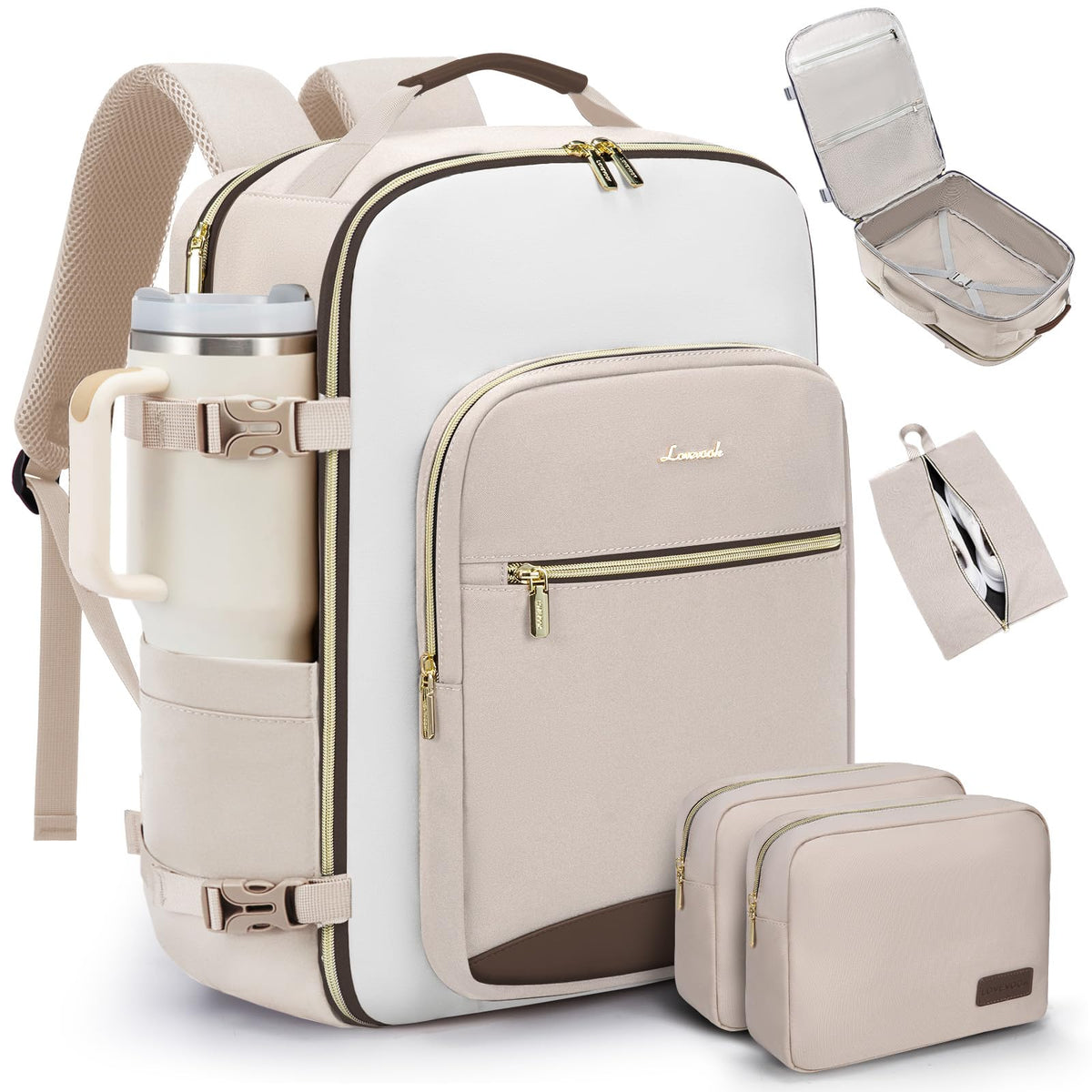 Carry-On Travel Backpack with Personal Item Design