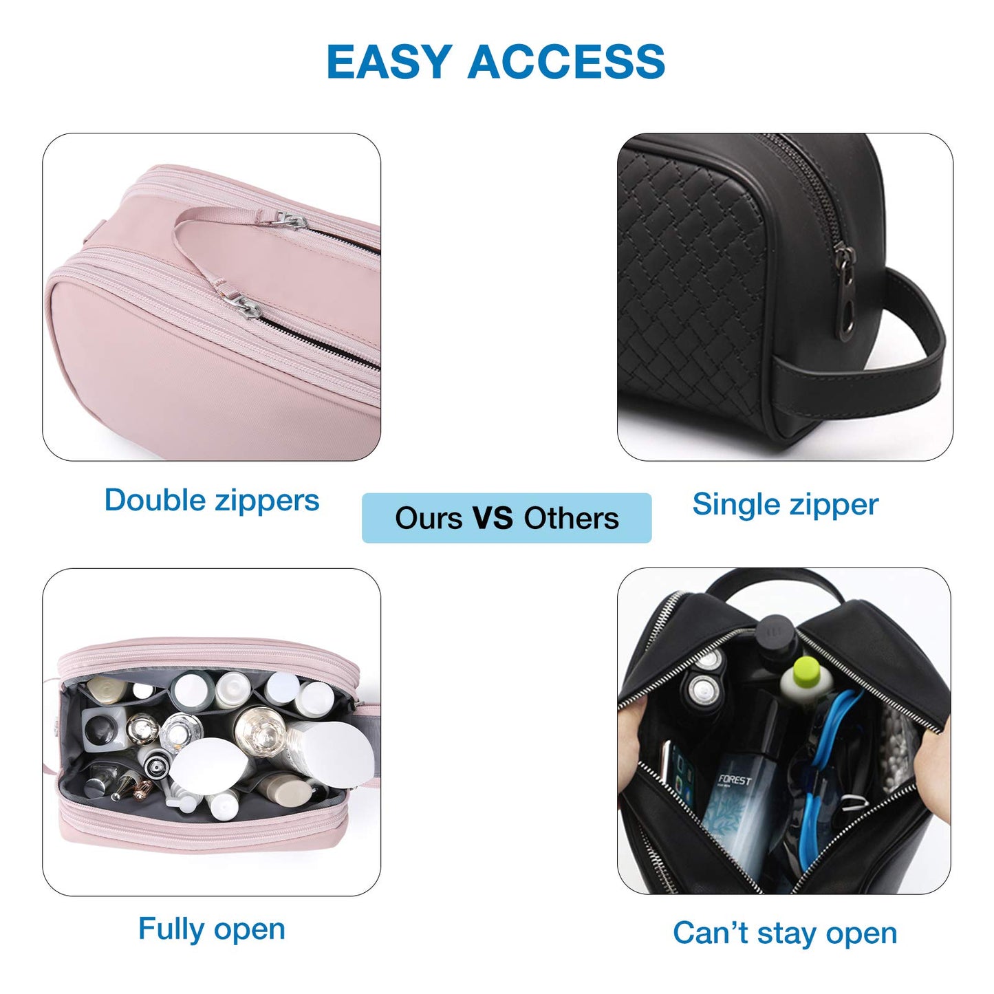 Men's Water-Resistant Travel Toiletry Bag
