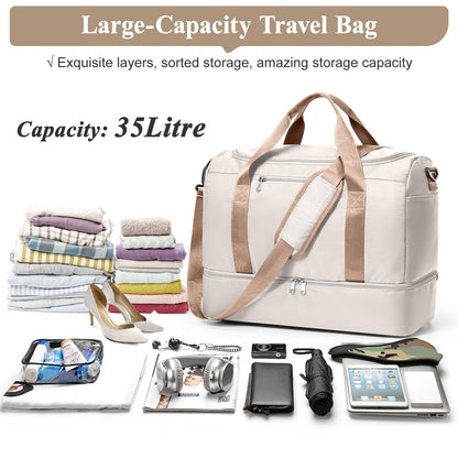 Large Weekender Bag with Shoe Compartment