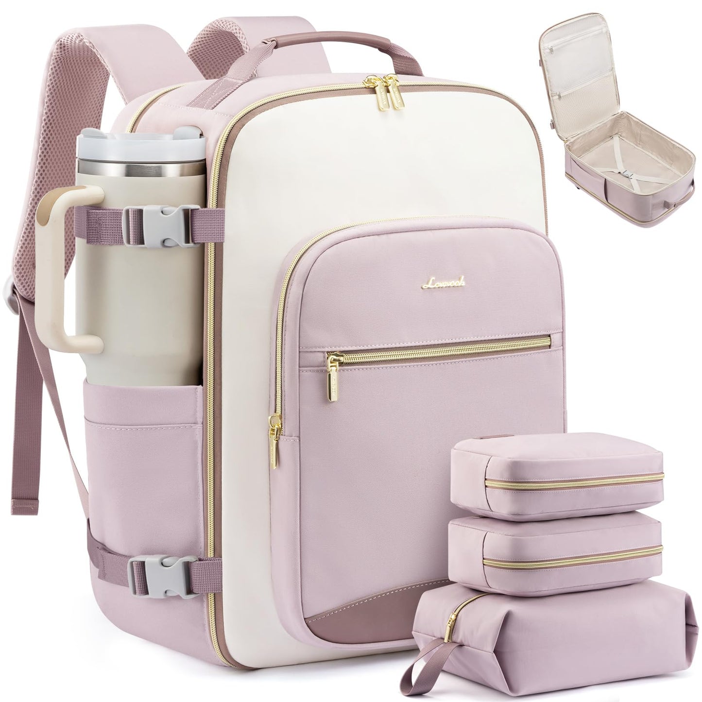 Carry-On Travel Backpack with Personal Item Design
