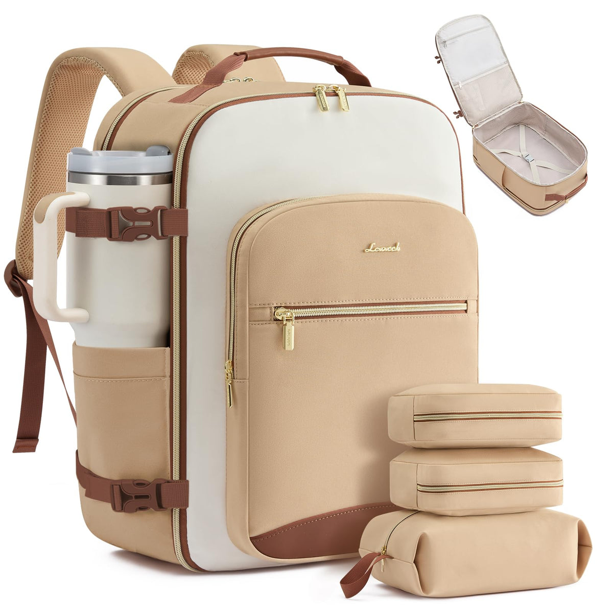 Carry-On Travel Backpack with Personal Item Design