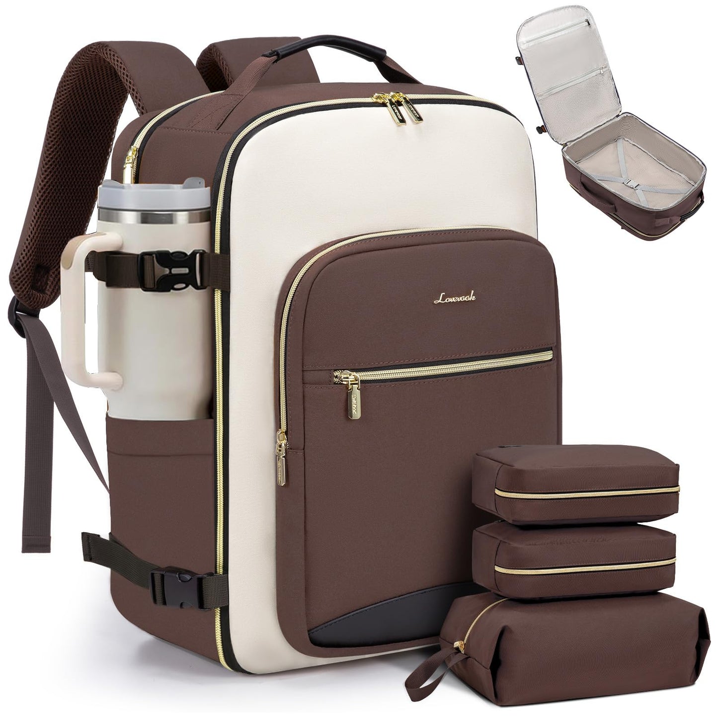 Carry-On Travel Backpack with Personal Item Design