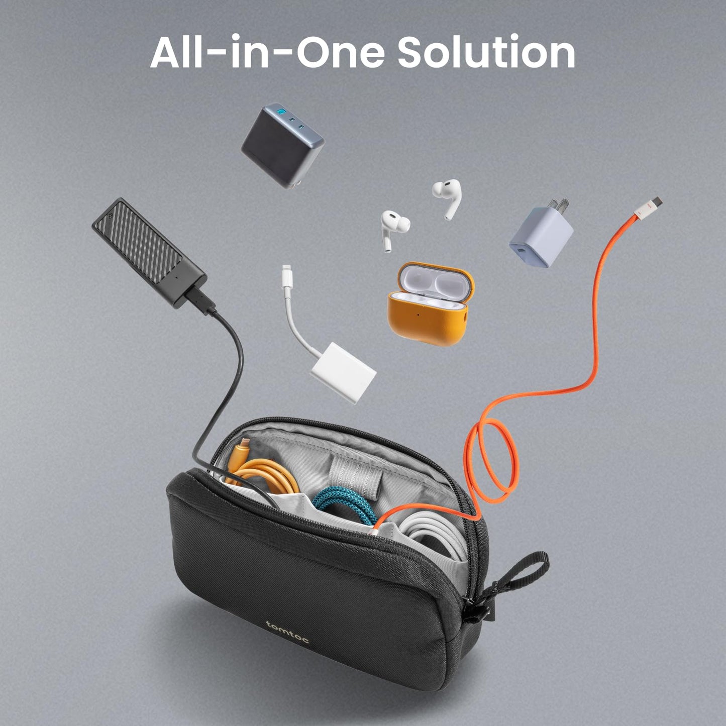 Water-Resistant Tech Organizer for Travel Essentials