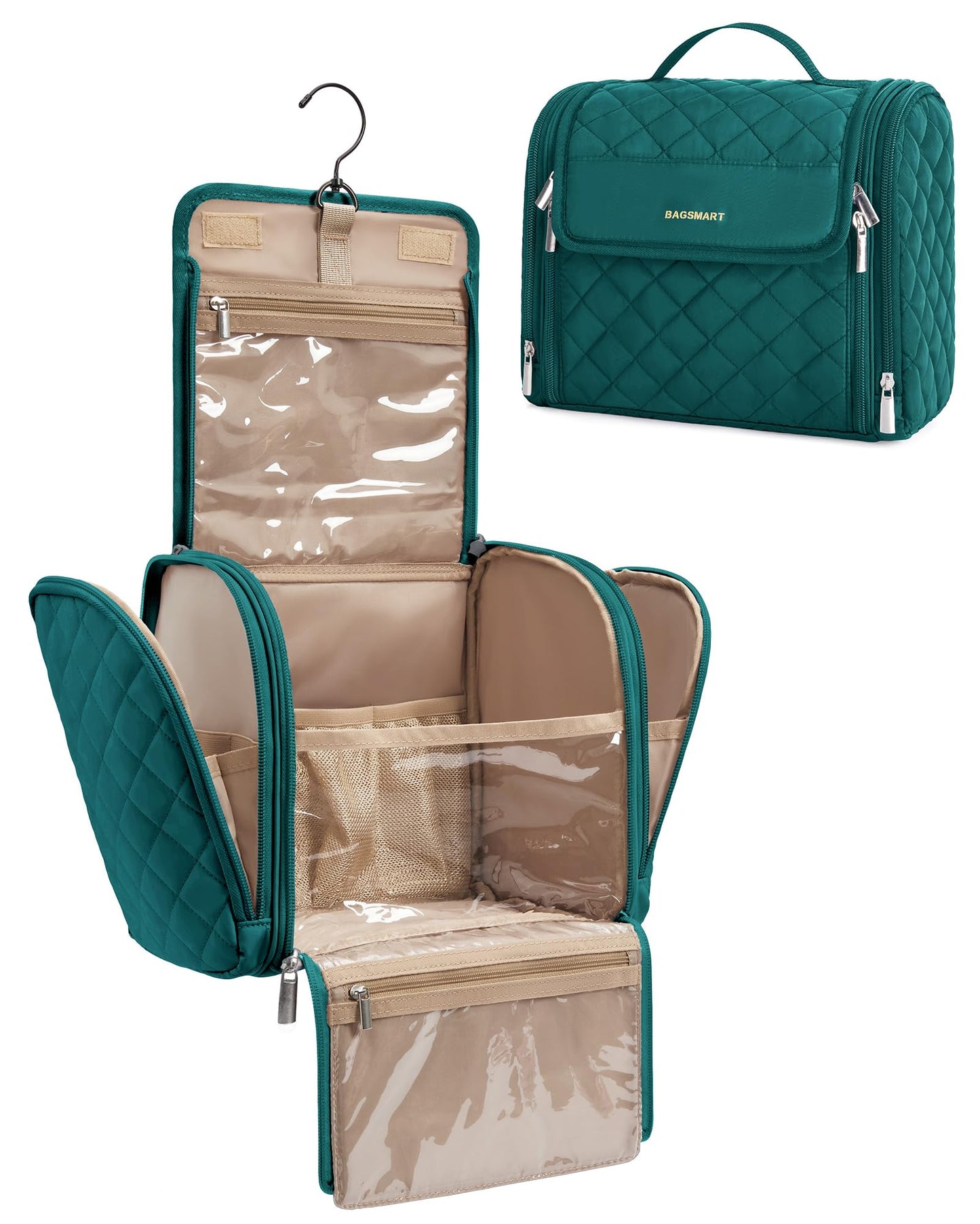 Hanging Travel Toiletry Bag with Water-Resistant Design