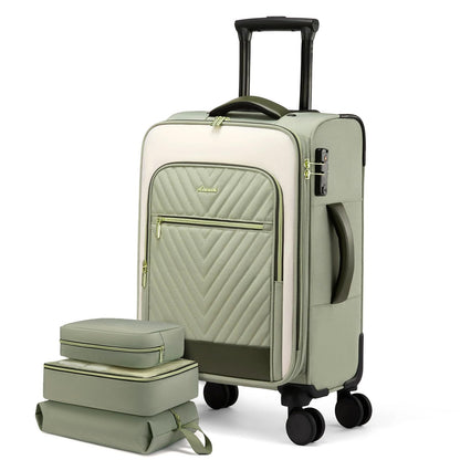 Softside Carry-On Luggage with TSA Lock and Wheels