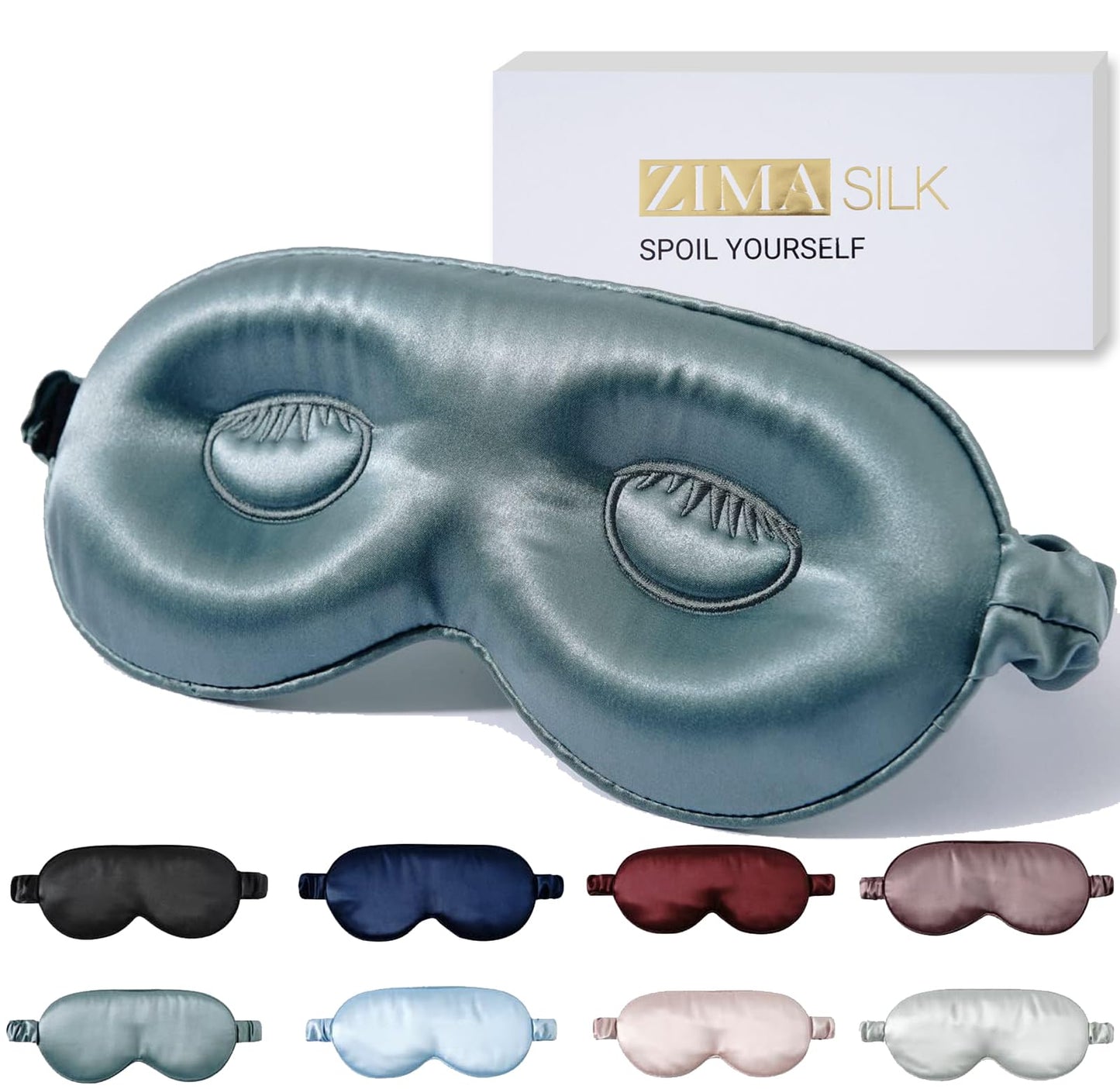 Mulberry Silk Sleep Mask with 3D Contoured Cups·