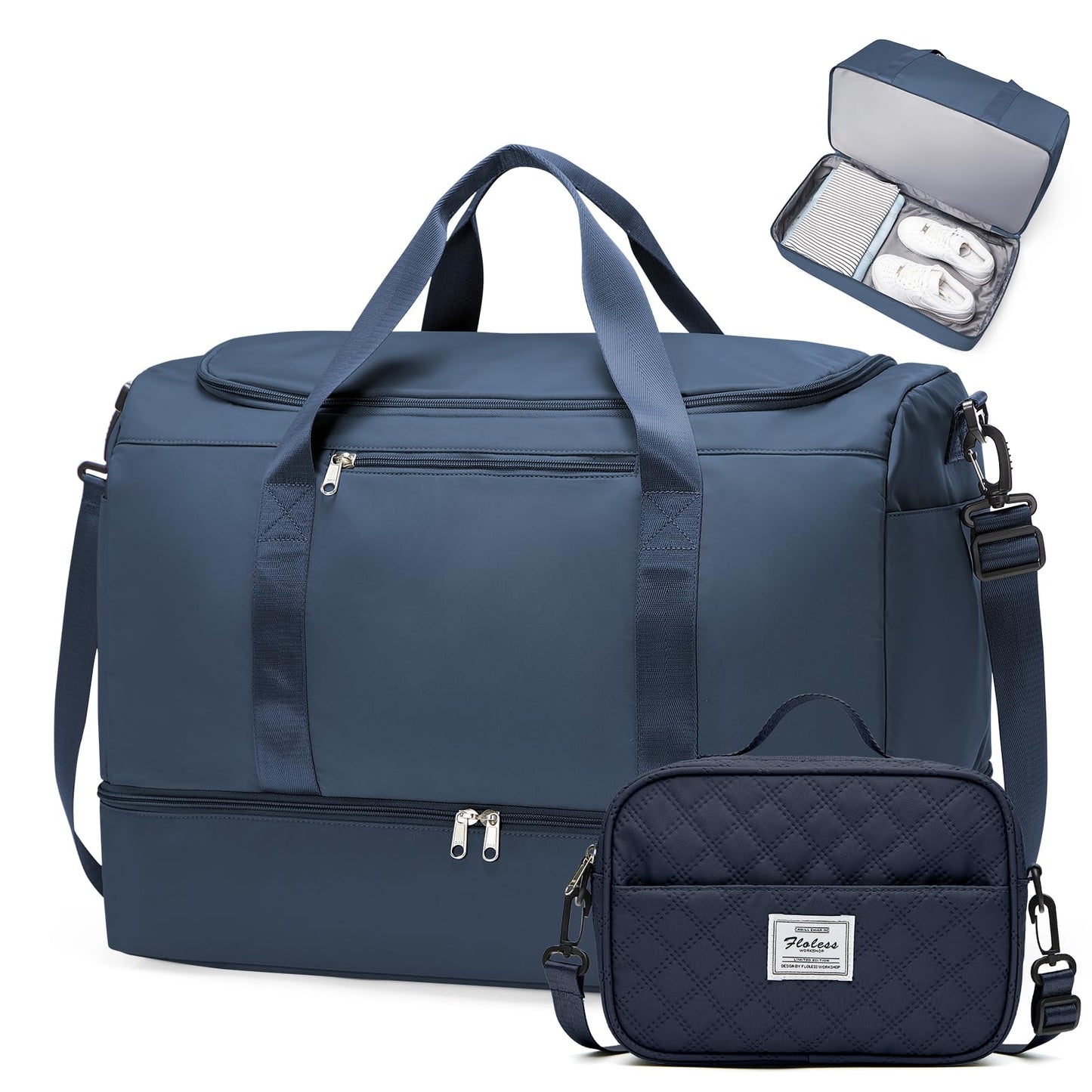 Large Weekender Bag with Shoe Compartment