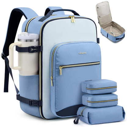 Carry-On Travel Backpack with Personal Item Design