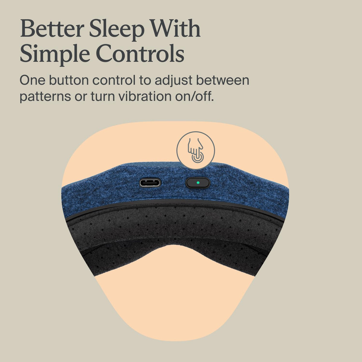 Blackout Sleep Mask with Gentle Massage Vibration