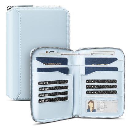 Leather Family Passport Wallet for 4–8 Passports