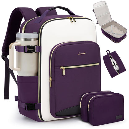 Carry-On Travel Backpack with Personal Item Design
