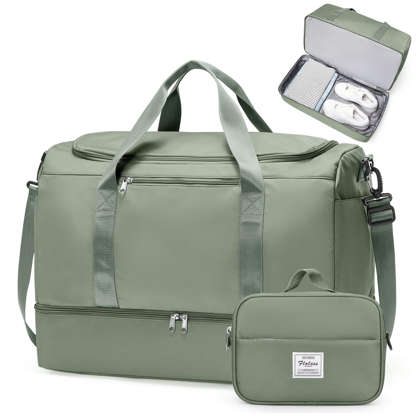 Large Weekender Bag with Shoe Compartment