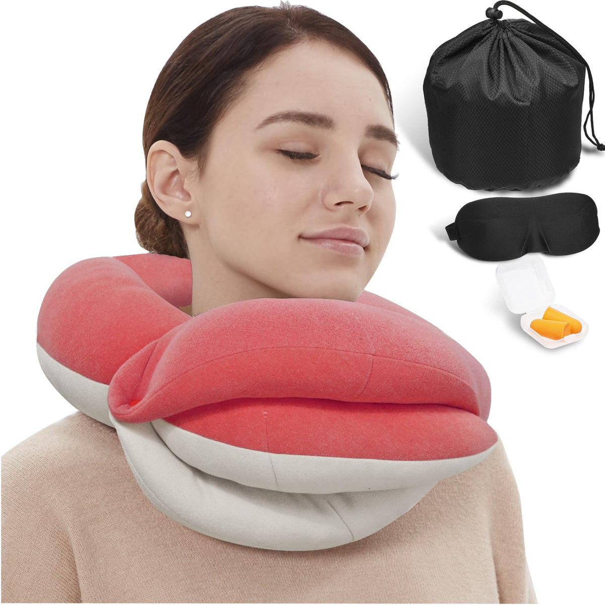 Kids Travel Neck Pillow with Chin Support