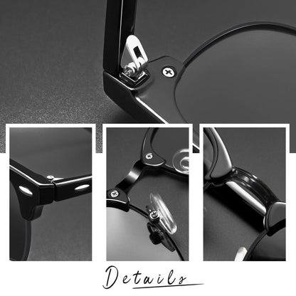 Browline Sunglasses with Vintage Half Frame Design