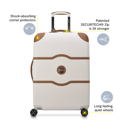 Hardside Luggage with Smooth Spinner Wheels