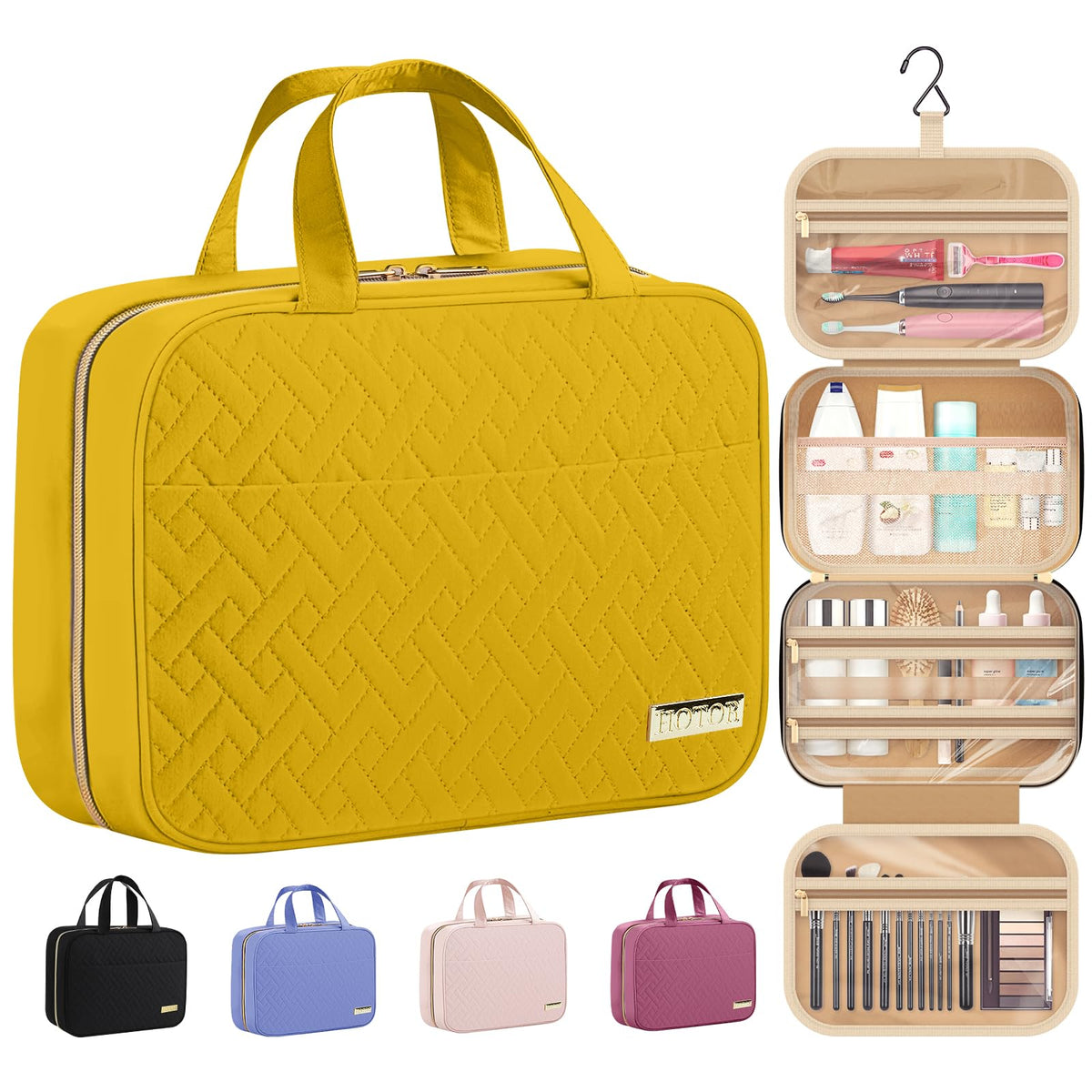Hanging Travel Toiletry Bag with Spacious Organizer