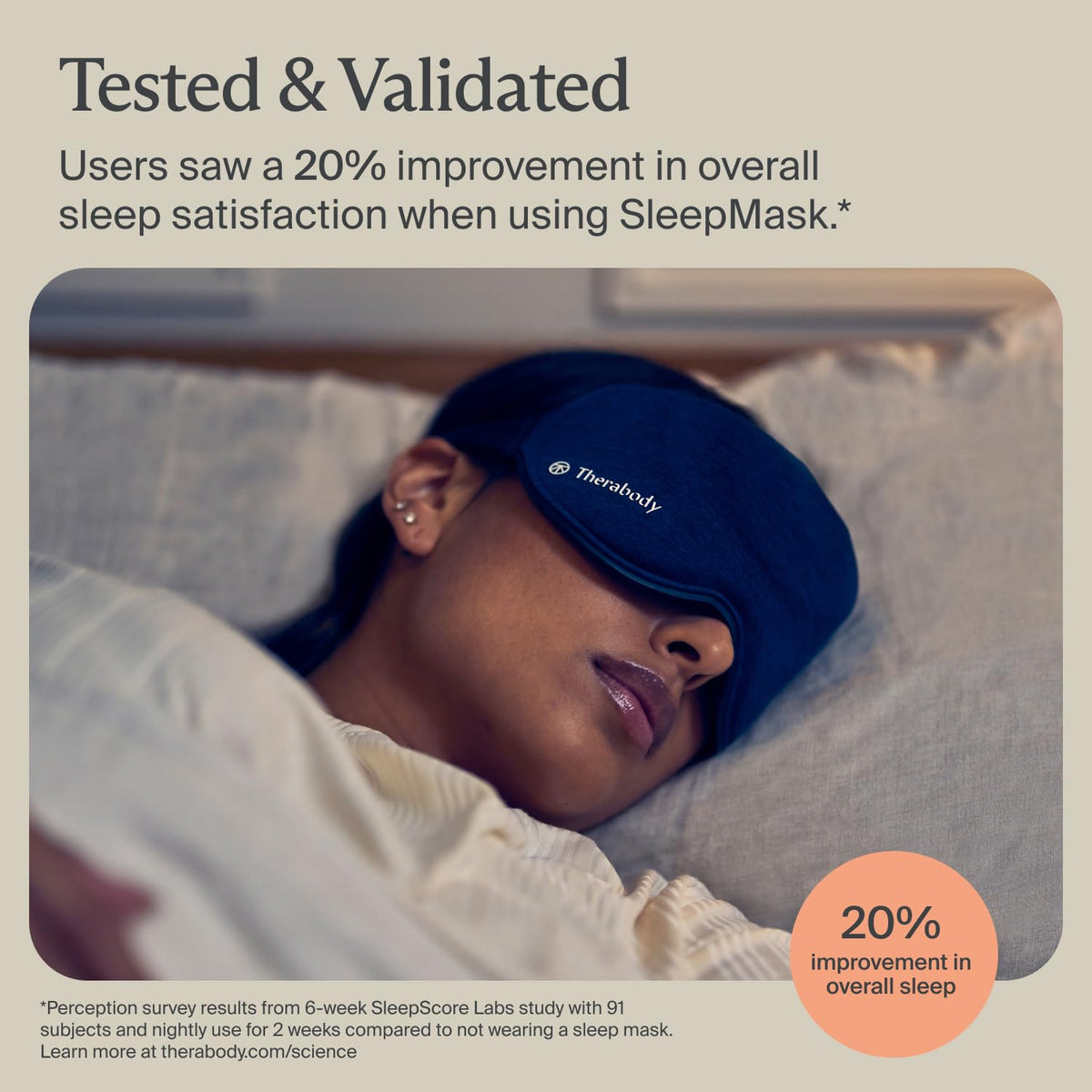 Blackout Sleep Mask with Gentle Massage Vibration