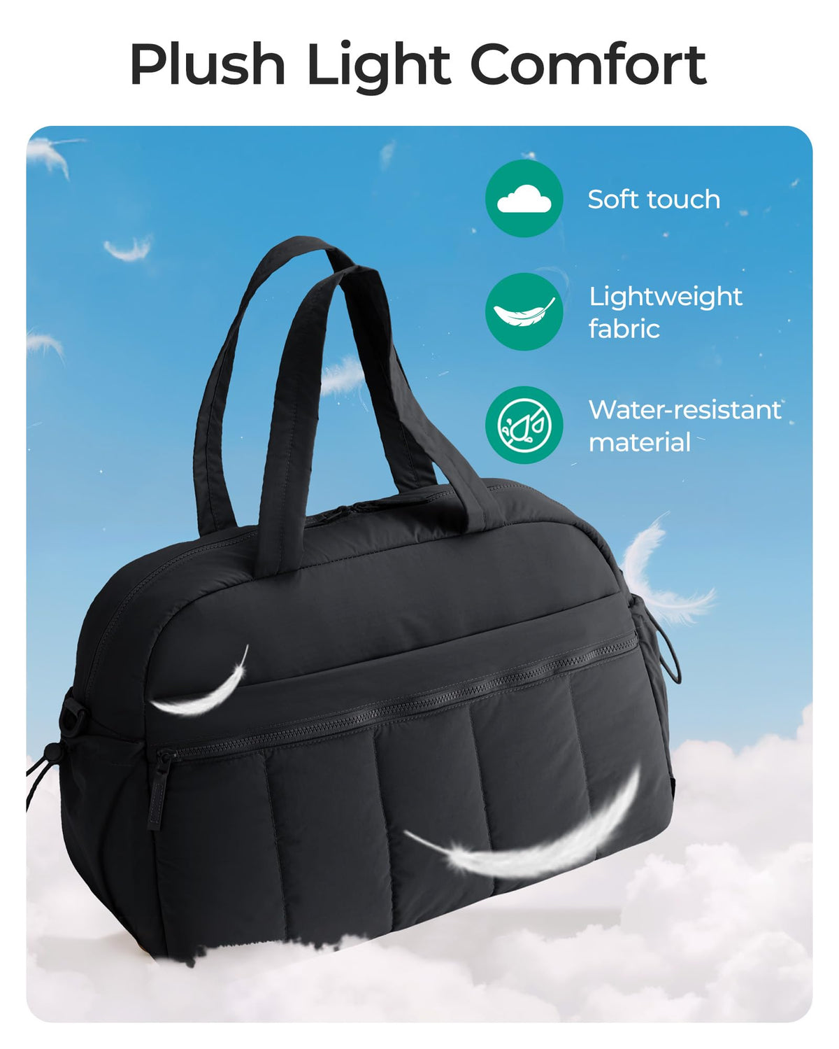 Women's Weekender Duffle Bag for Travel and Carry-On