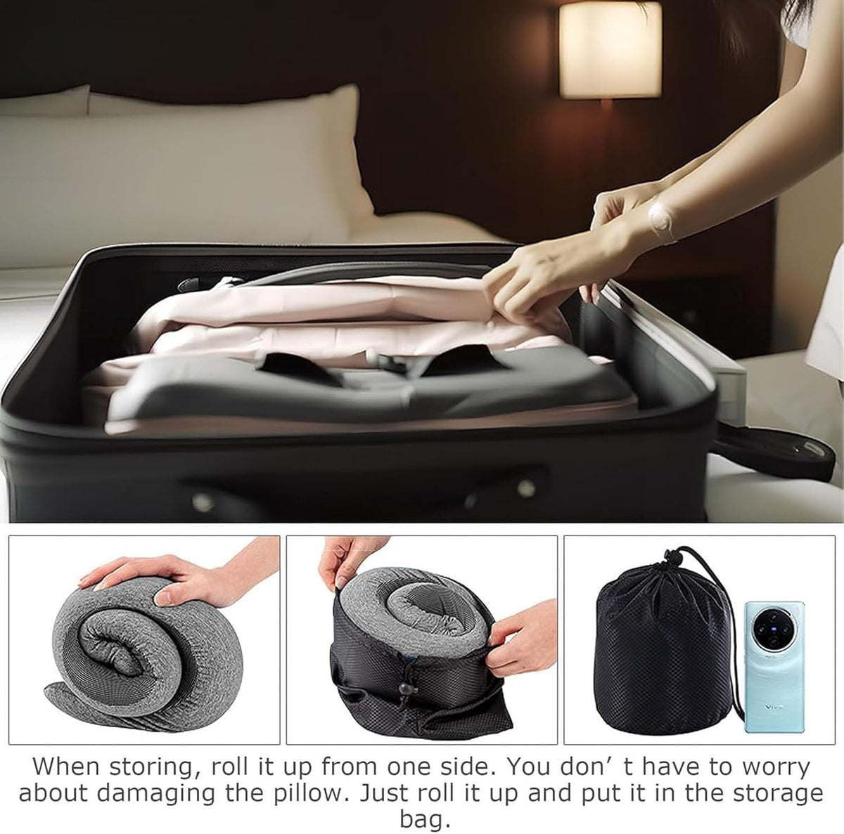 WEERSHUN Travel Pillows for Airplanes