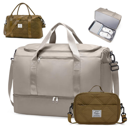 Large Weekender Bag with Shoe Compartment