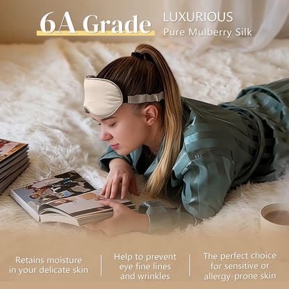 Mulberry Silk Sleep Mask with 3D Contoured Cups·