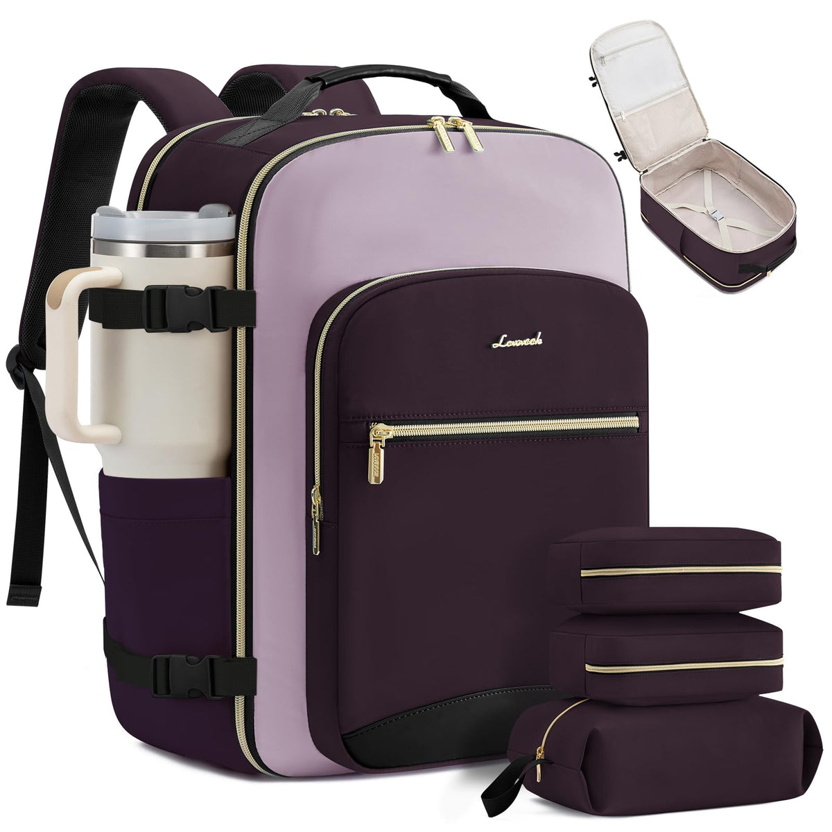 Carry-On Travel Backpack with Personal Item Design