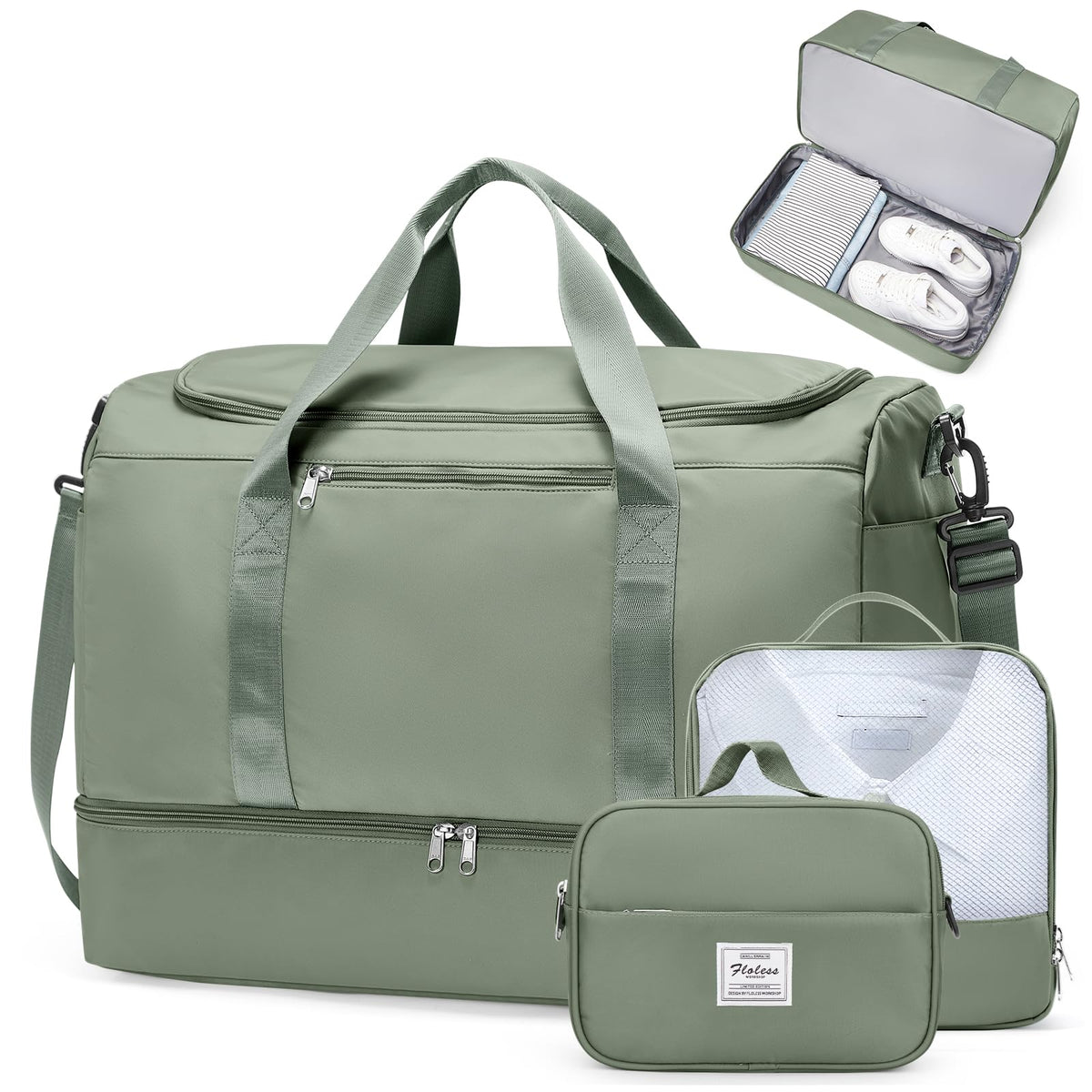 Large Weekender Bag with Shoe Compartment
