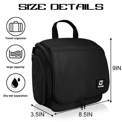 Hanging Toiletry Bag with 10-Compartment Organizer