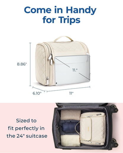 Hanging Travel Toiletry Bag with Water-Resistant Design