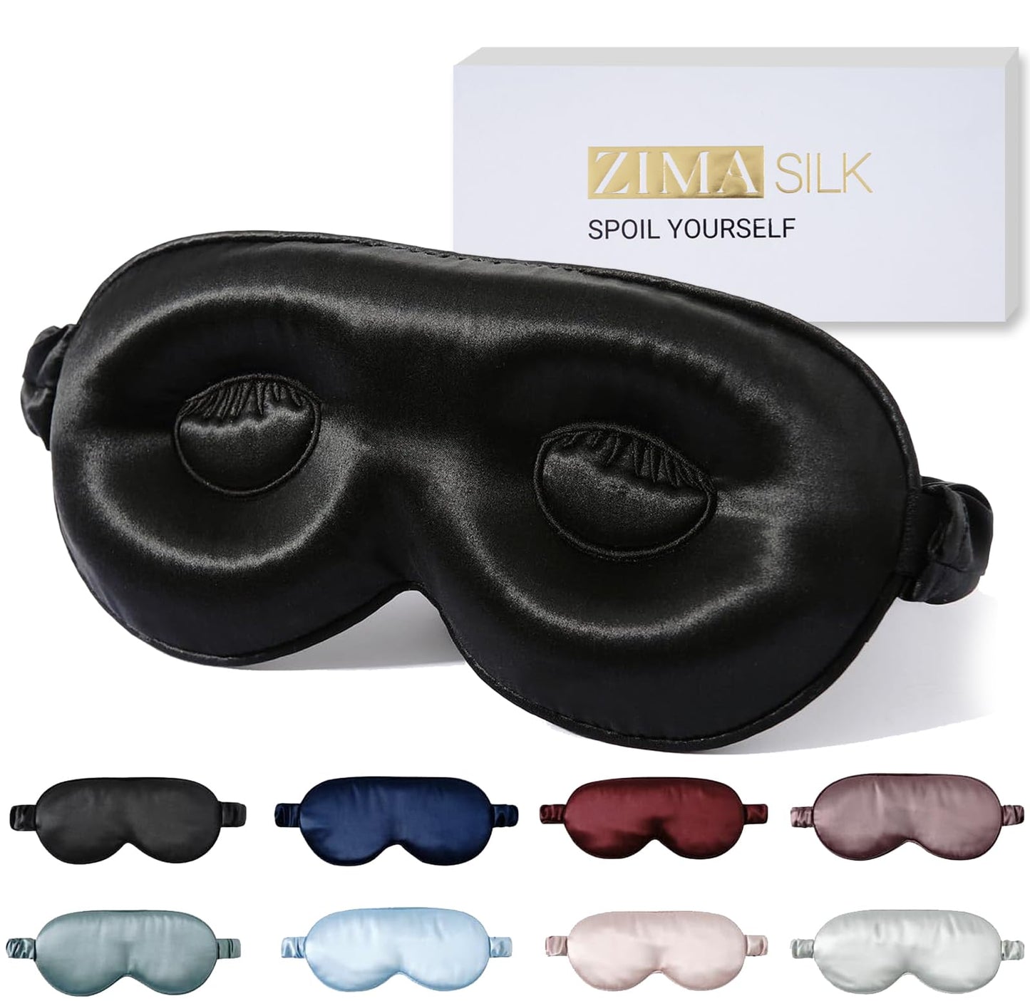 Mulberry Silk Sleep Mask with 3D Contoured Cups·