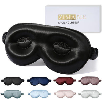 Mulberry Silk Sleep Mask with 3D Contoured Cups·
