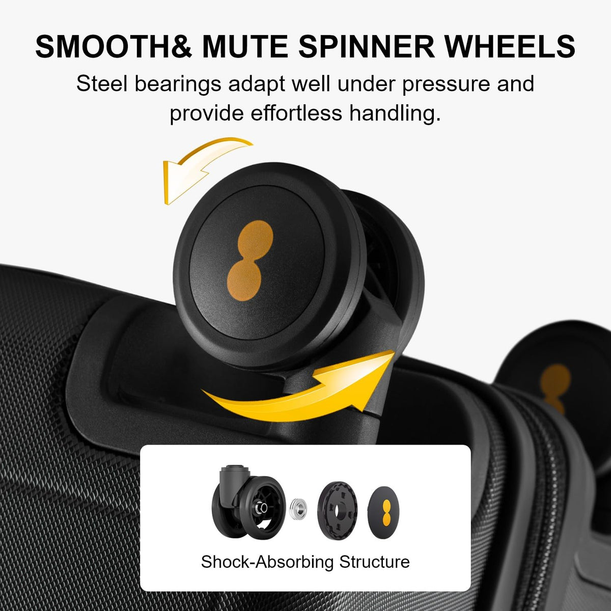 Hardside Spinner Luggage with Luminous Shell Design