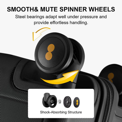 Hardside Spinner Luggage with Luminous Shell Design